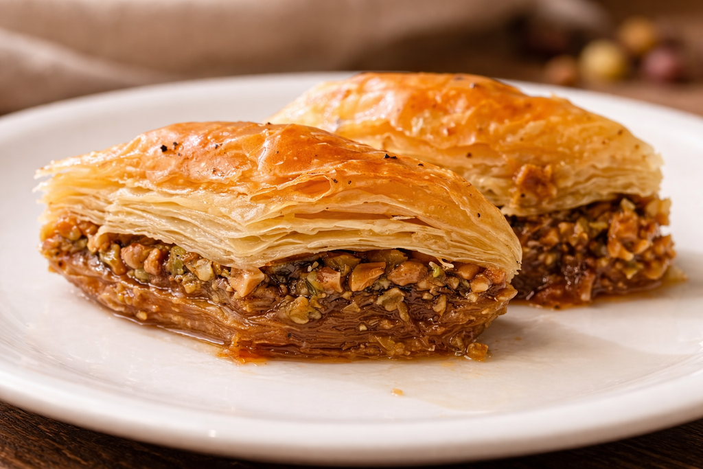 Classic Walnut Baklava (15” Tray – 48 Pieces)